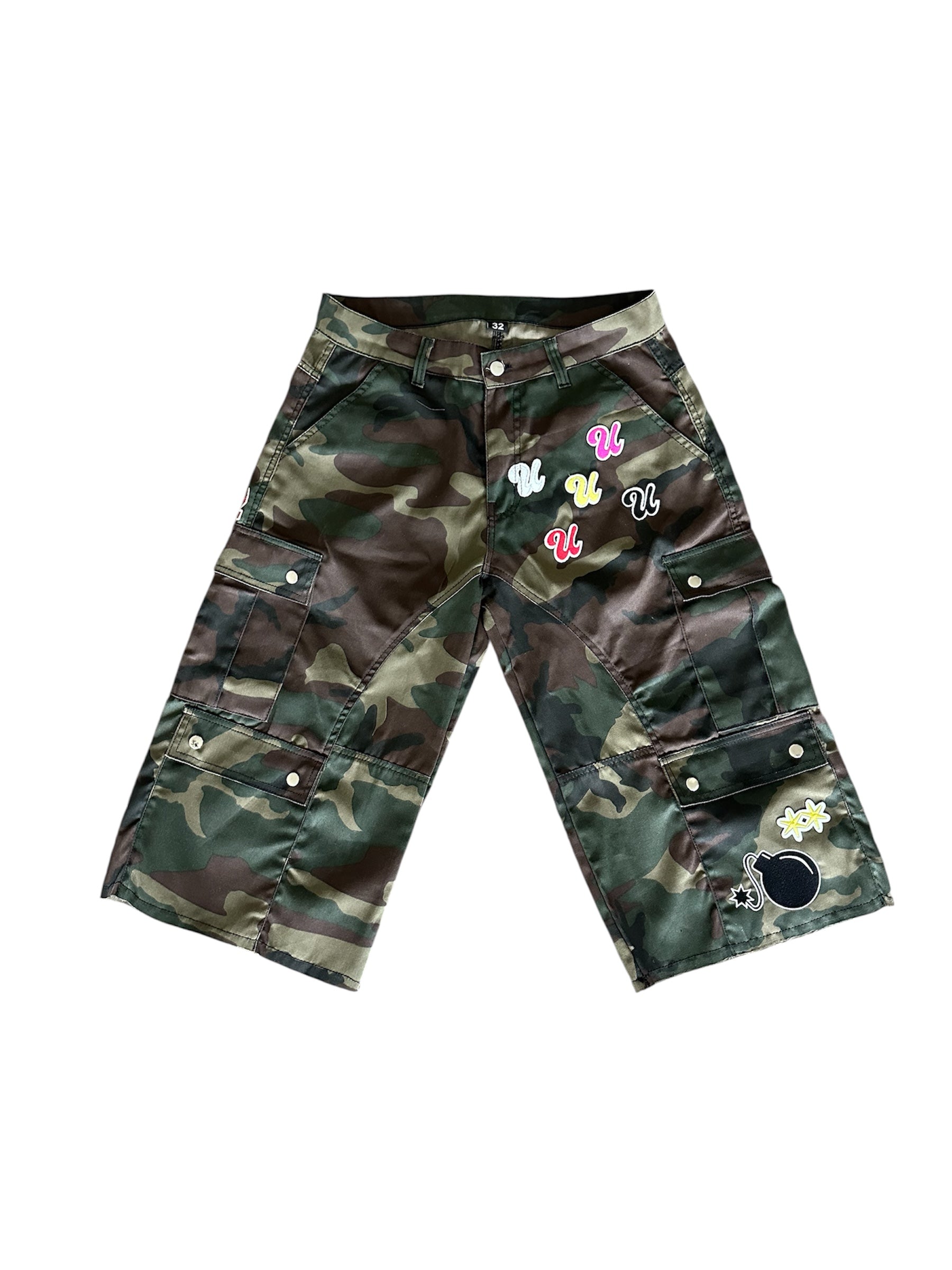 Ukiyo Leather Patch Jorts